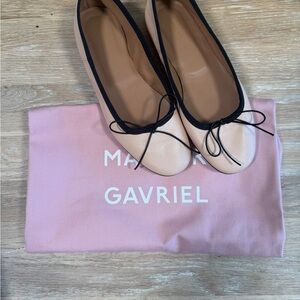 Mansur Gavriel Women's Blush and Black Ballet Flats
